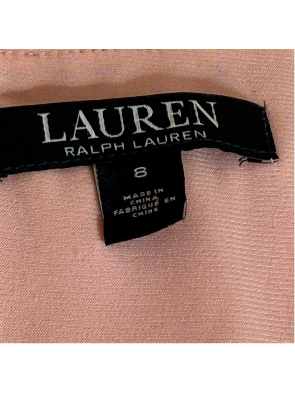 Lauren Ralph Lauren Pink Lace Maxi Dress Size 8 Sleeveless Formal Evening Gown - Picture 7 of 7
